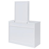 Bunbury Makeup Vanity Set with Mirror & Stool - 2-Drawer Dressing Table in White – view 10