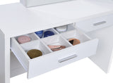 Bunbury Makeup Vanity Set with Mirror & Stool - 2-Drawer Dressing Table in White – view 12