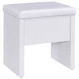 Bunbury Makeup Vanity Set with Mirror & Stool - 2-Drawer Dressing Table in White – view 14