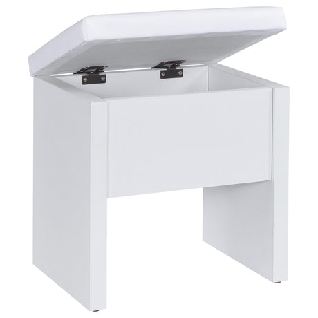 Bunbury Makeup Vanity Set with Mirror & Stool - 2-Drawer Dressing Table in White – view 15