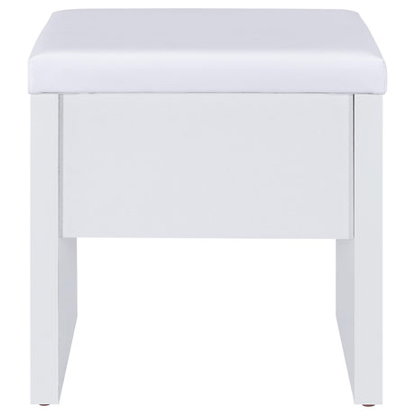Bunbury Makeup Vanity Set with Mirror & Stool - 2-Drawer Dressing Table in White – view 16