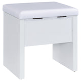 Bunbury Makeup Vanity Set with Mirror & Stool - 2-Drawer Dressing Table in White – view 17