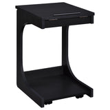 Ralston C-Shaped Lift-Top Sofa Side Table with Casters