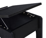 Ralston C-Shaped Lift-Top Sofa Side Table with Casters - Black with Storage Compartment – view 13