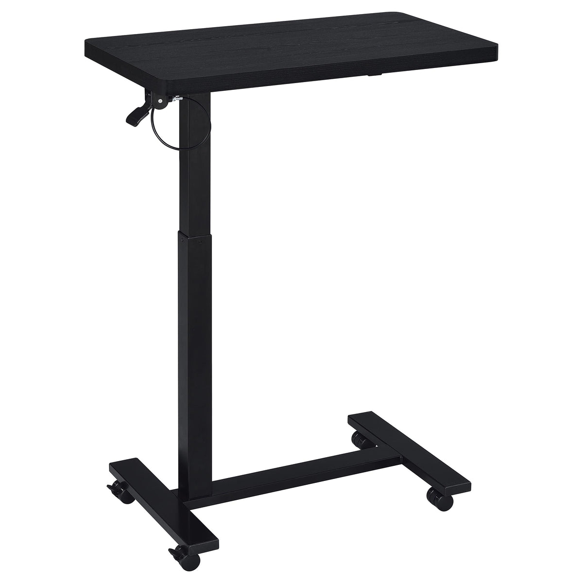 Westpark Pneumatic Adjustable C-Shape Side Table with Casters - Black – view 4