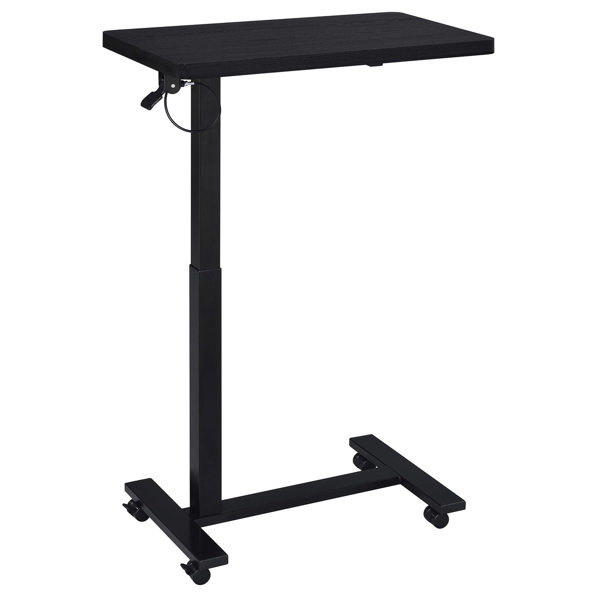 Westpark Pneumatic Adjustable C-Shape Side Table with Casters - Black – view 5