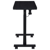 Westpark Pneumatic Adjustable C-Shape Side Table with Casters - Black – view 8