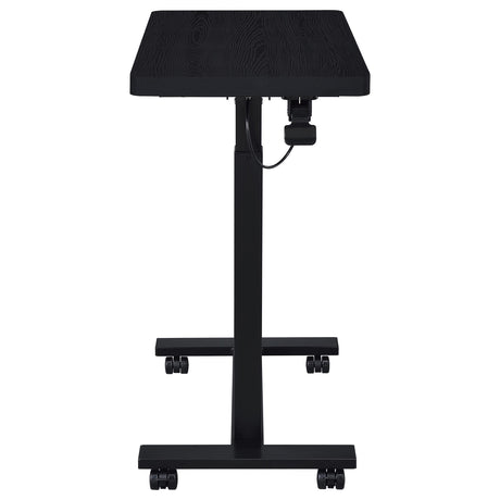 Westpark Pneumatic Adjustable C-Shape Side Table with Casters - Black – view 8