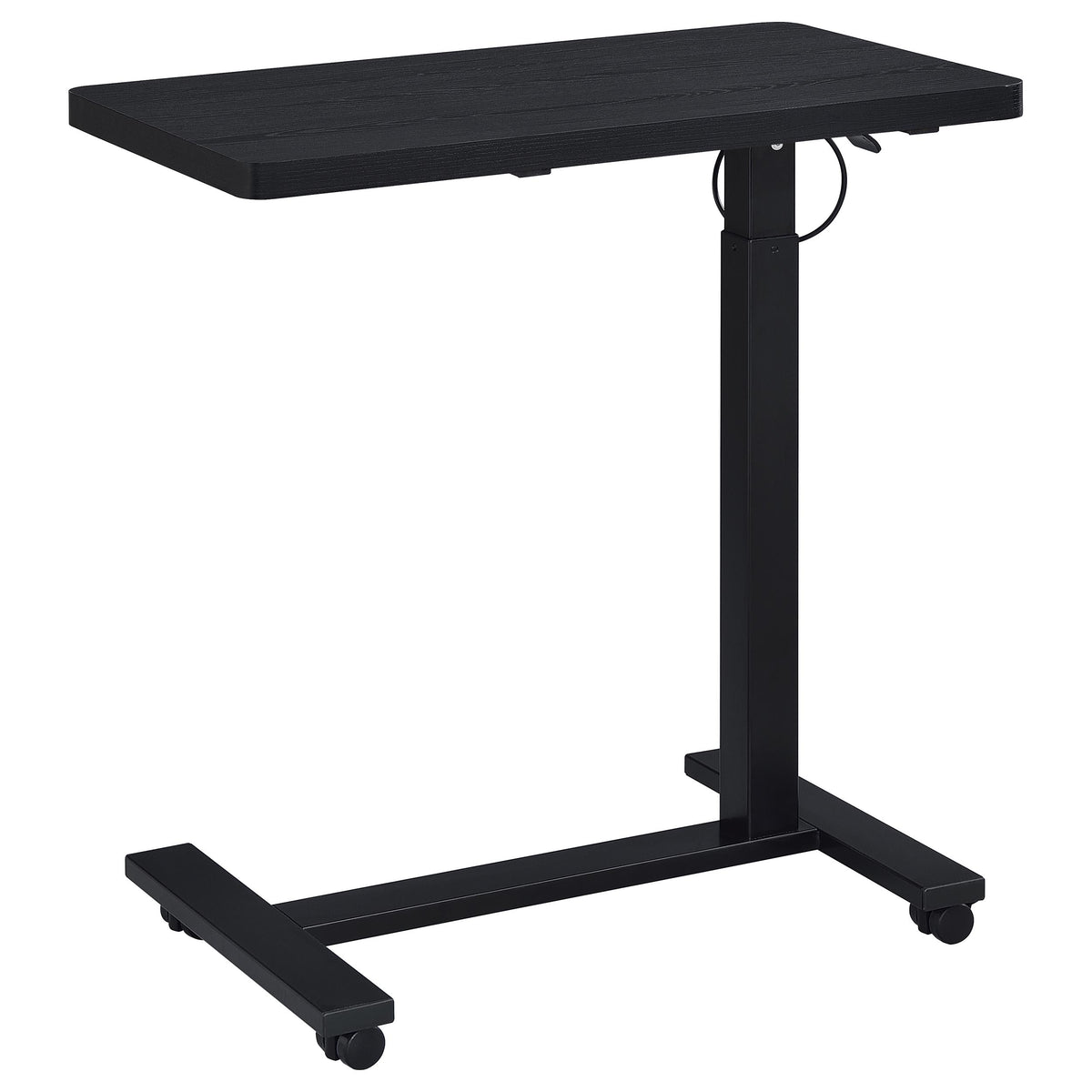 Westpark Pneumatic Adjustable C-Shape Side Table with Casters - Black – view 9