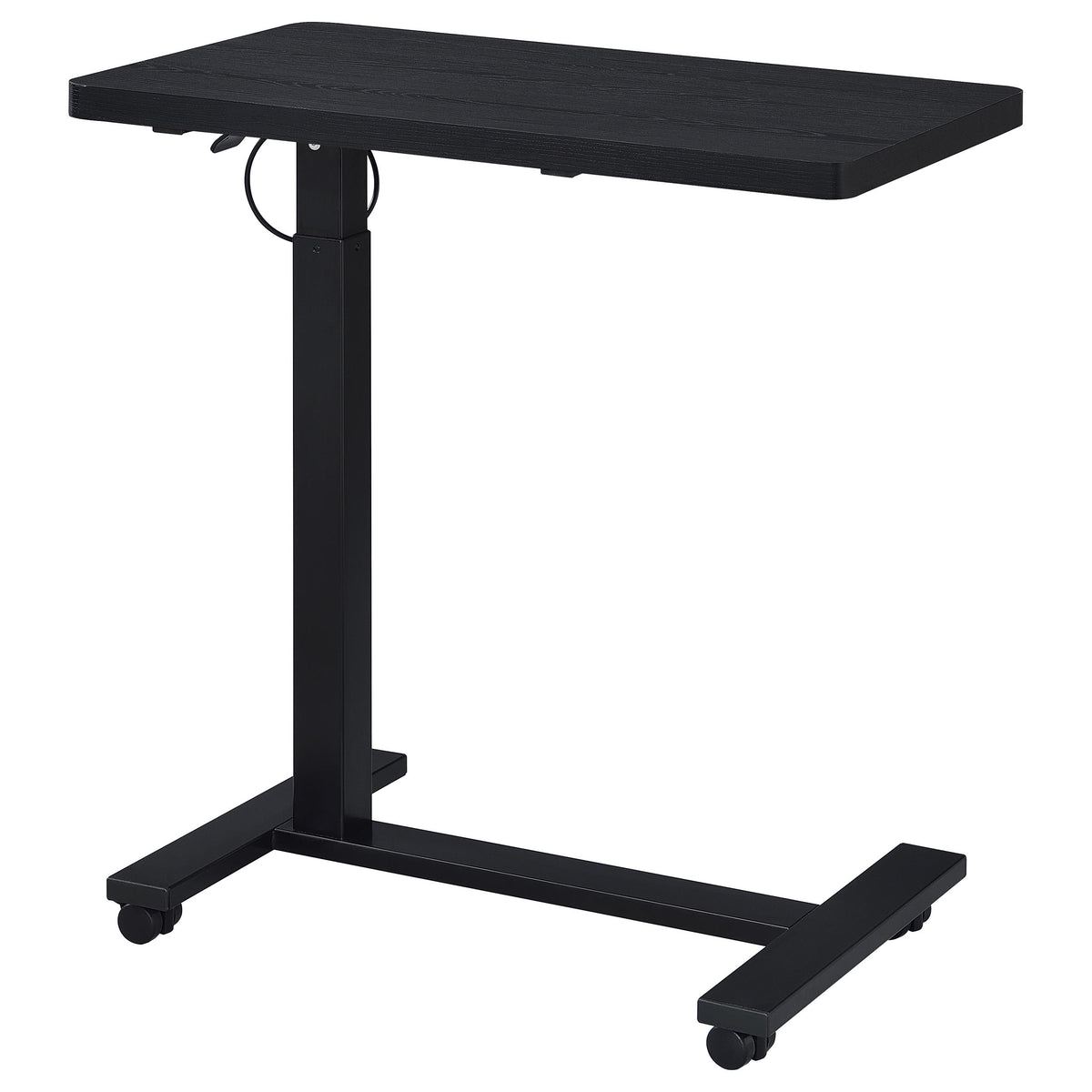 Westpark Pneumatic Adjustable C-Shape Side Table with Casters - Black – view 10