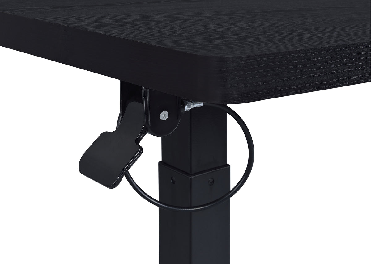 Westpark Pneumatic Adjustable C-Shape Side Table with Casters - Black – view 12