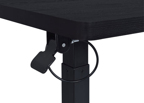 Westpark Pneumatic Adjustable C-Shape Side Table with Casters - Black – view 12