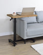 Westpark Pneumatic Adjustable C-Shape Side Table - Rolling Casters in Mango & Matte Black – view 1