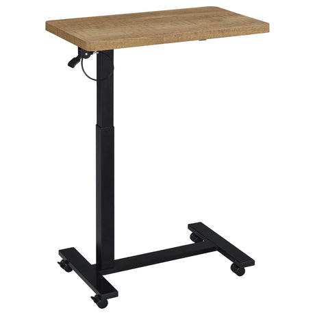 Westpark Pneumatic Adjustable C-Shape Side Table - Rolling Casters in Mango & Matte Black – view 4