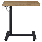 Westpark Pneumatic Adjustable C-Shape Side Table - Rolling Casters in Mango & Matte Black – view 6