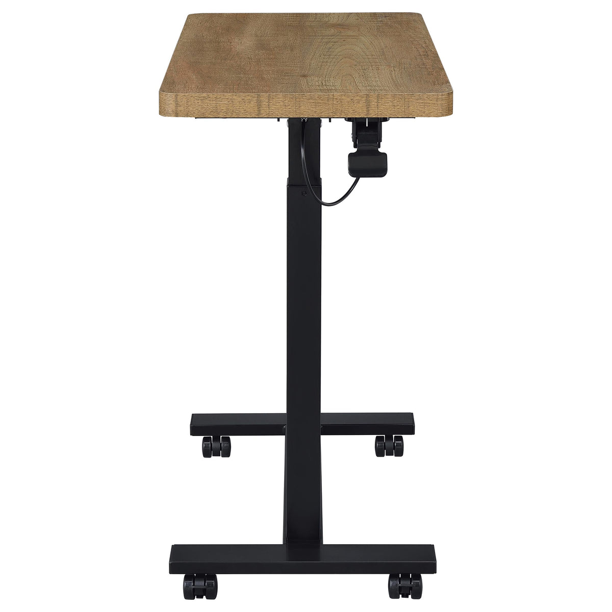 Westpark Pneumatic Adjustable C-Shape Side Table - Rolling Casters in Mango & Matte Black – view 8