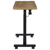 Westpark Pneumatic Adjustable C-Shape Side Table - Rolling Casters in Mango & Matte Black – view 8