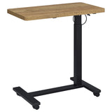 Westpark Pneumatic Adjustable C-Shape Side Table - Rolling Casters in Mango & Matte Black – view 9