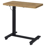 Westpark Pneumatic Adjustable C-Shape Side Table - Rolling Casters in Mango & Matte Black – view 10