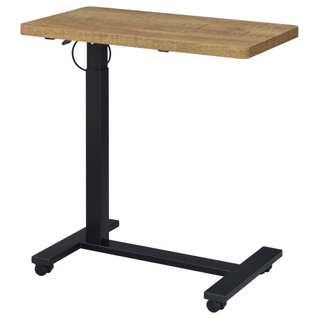 Westpark Pneumatic Adjustable C-Shape Side Table - Rolling Casters in Mango & Matte Black – view 10