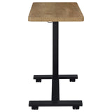 Westpark Pneumatic Adjustable C-Shape Side Table - Rolling Casters in Mango & Matte Black – view 11