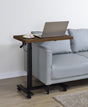 Westpark Adjustable Height C-Shape Side Table - Pneumatic Lift & Casters in Dark Pine – view 1
