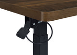 Westpark Adjustable Height C-Shape Side Table - Pneumatic Lift & Casters in Dark Pine – view 12