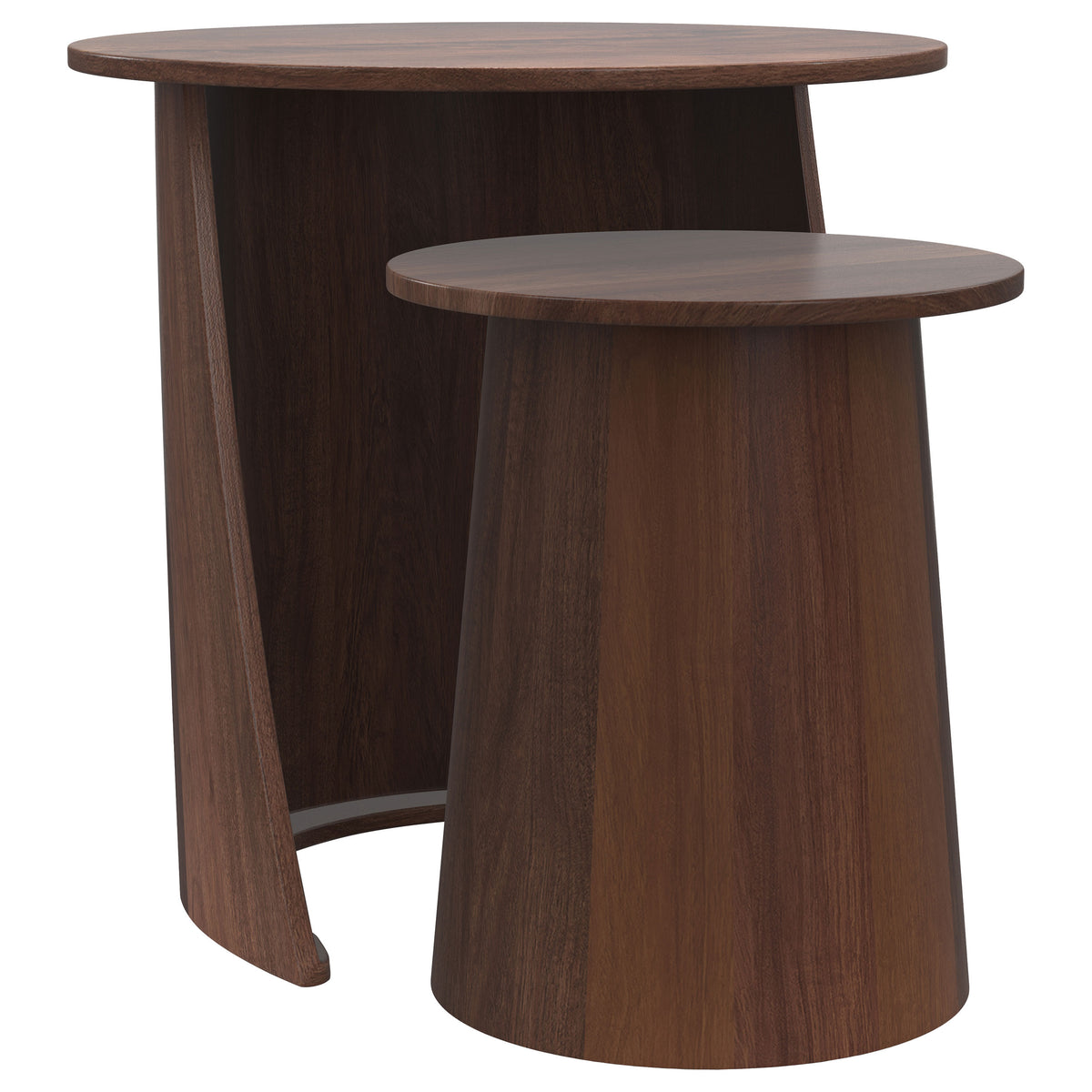 Yency 2-Piece Round Solid Mango Wood Nesting Tables