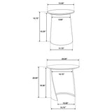 Yency 2-Piece Round Solid Mango Wood Nesting Tables - Mid-Century Dark Brown, Arrive Assembled – view 6