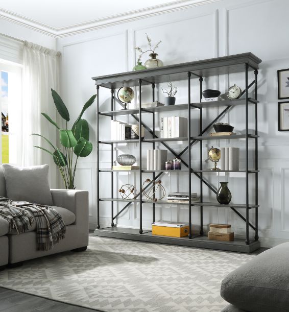 Rukia Industrial 84" Bookshelf