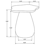 Perth 17" Cloud-Shaped Side Table - Sculptural Modern Accent Table in Off White – view 6