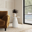 Perth Sculptural Cloud Side Table - Off White Organic Shape Accent Table – view 1