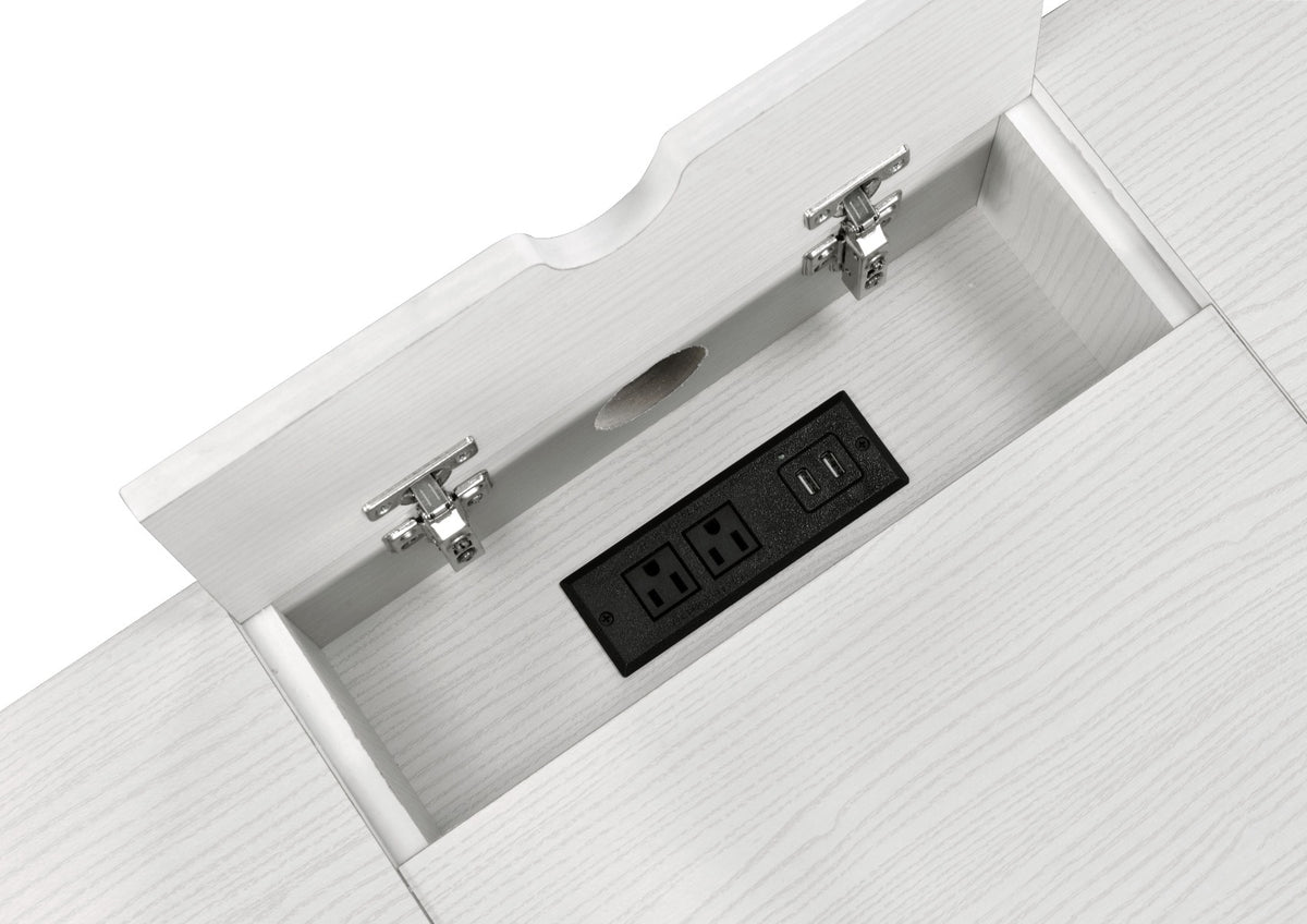 Verster Industrial Lift-Top Writing Desk with USB Port