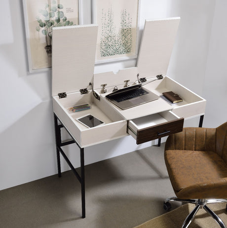 Verster Industrial Lift-Top Writing Desk with USB Port