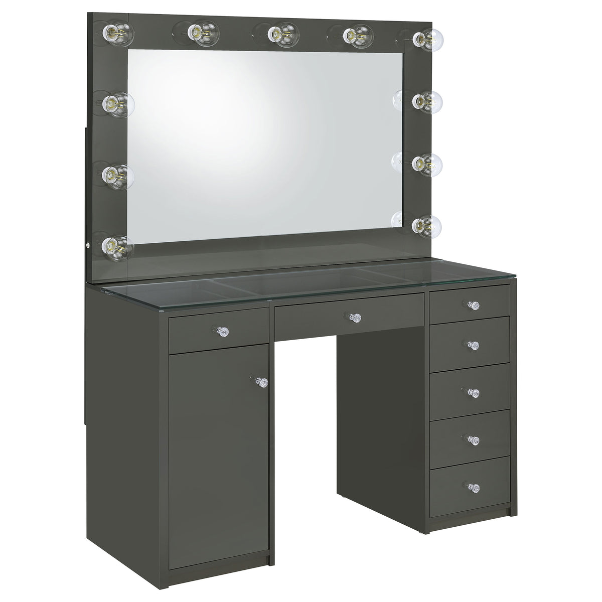Acena 7-Drawer Vanity Set with Lighted Mirror
