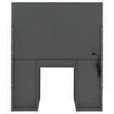 Acena 7-Drawer Vanity Set with Lighted Mirror - Hollywood Style in Grey High Gloss – view 8