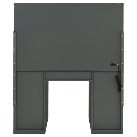 Acena 7-Drawer Vanity Set with Lighted Mirror - Hollywood Style in Grey High Gloss – view 8