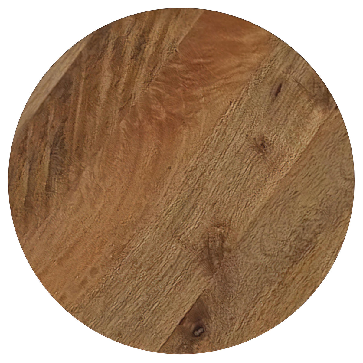 Aureo Round Mango Wood Side Table - Bowl-Shaped Top & Scalloped Pedestal in Wild Honey – view 4