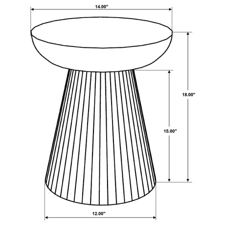 Aureo Round Mango Wood Side Table - Bowl-Shaped Top & Scalloped Pedestal in Wild Honey – view 5