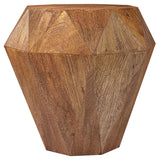 Jacinto Octagonal Solid Mango Wood Side Table - Natural
