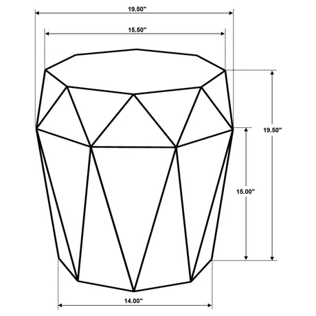 Jacinto Octagonal Solid Mango Wood Side Table - Gemstone-Inspired Facets in Natural or Grey – view 7