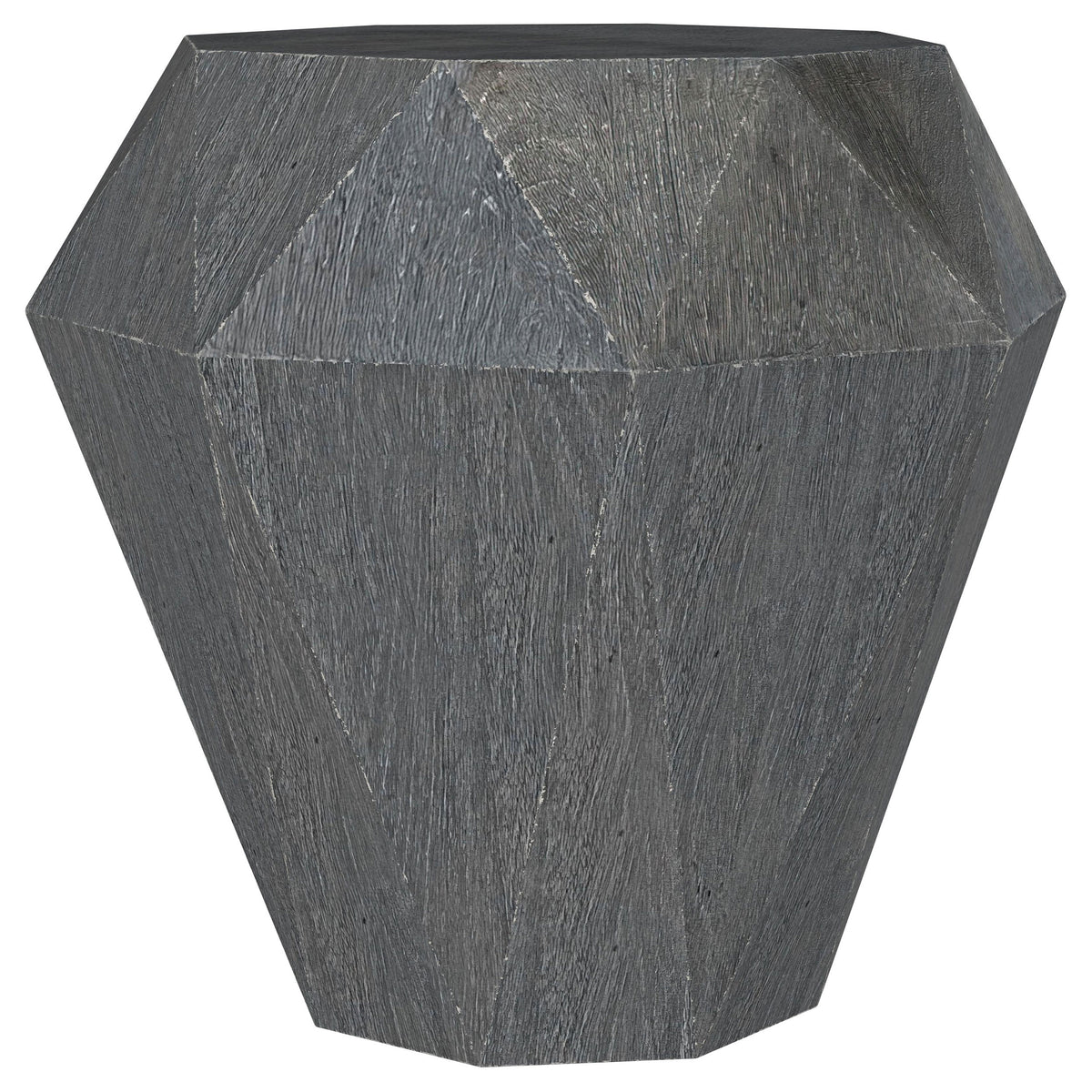 Jacinto Octagonal Solid Mango Wood Side Table - Grey