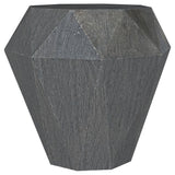 Jacinto Octagonal Solid Mango Wood Side Table - Grey