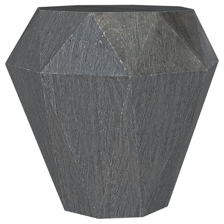 Jacinto Octagonal Solid Mango Wood Side Table - Grey