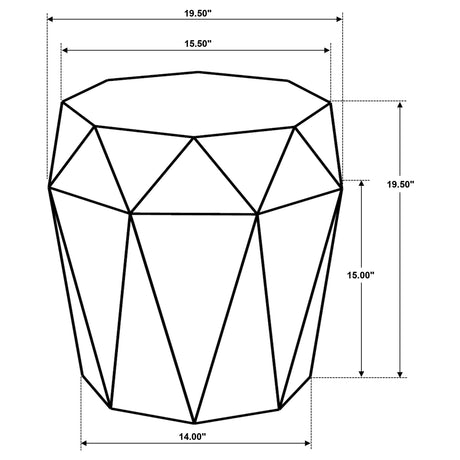 Jacinto Octagonal Solid Mango Wood Side Table - Gemstone-Inspired Facets in Natural or Grey – view 10