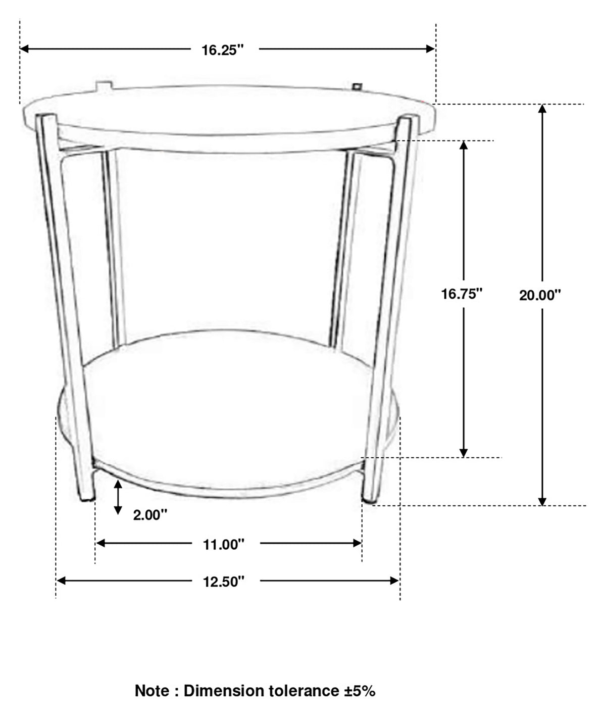 Noemie Round Marble Top Side Table - Gunmetal Iron Frame with Solid Mango Wood Shelf – view 7