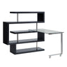 Buck II Swivel Writing Desk with Bookshelf