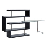 Buck II Swivel Writing Desk with Bookshelf
