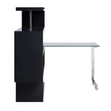 Buck II Swivel Writing Desk with Bookshelf