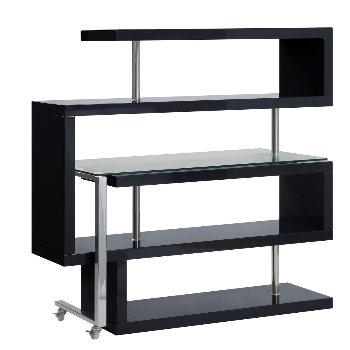 Buck II Swivel Writing Desk with Bookshelf